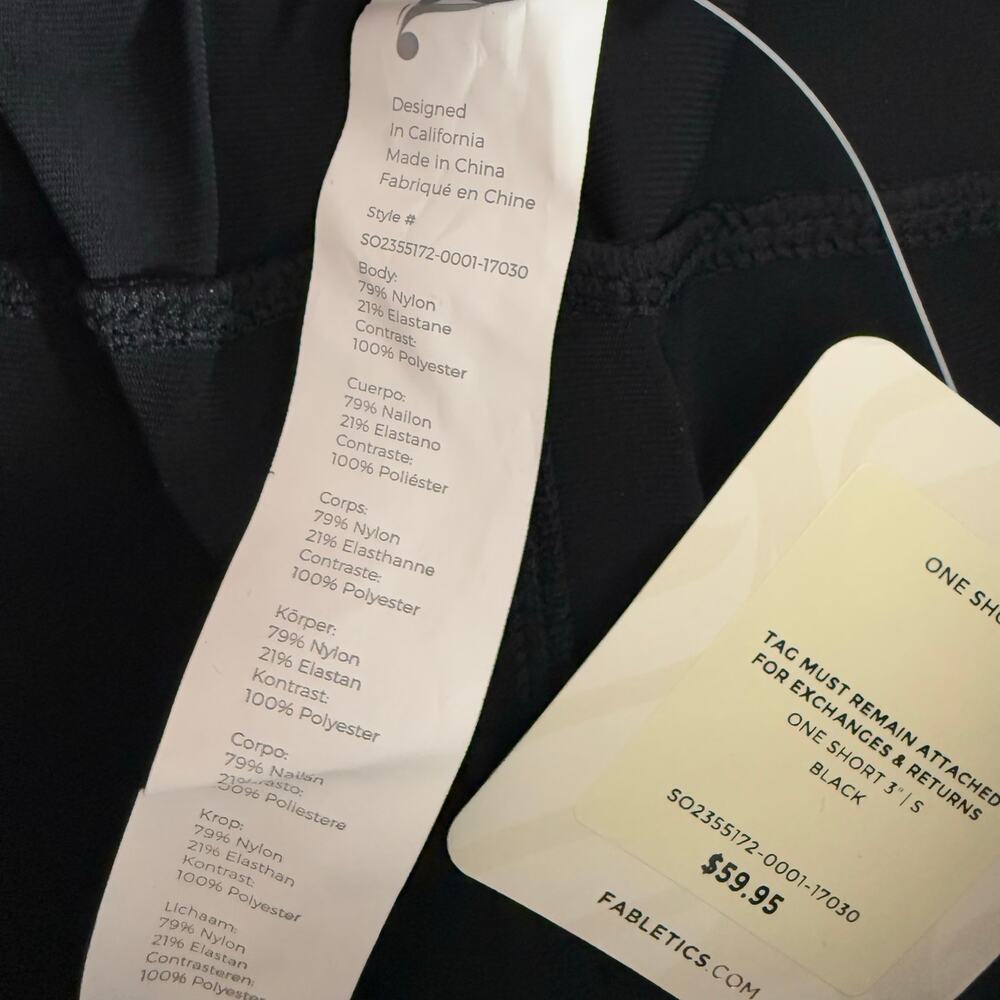 Fabletics The One Short 3", Black, S - Picture 5 of 5